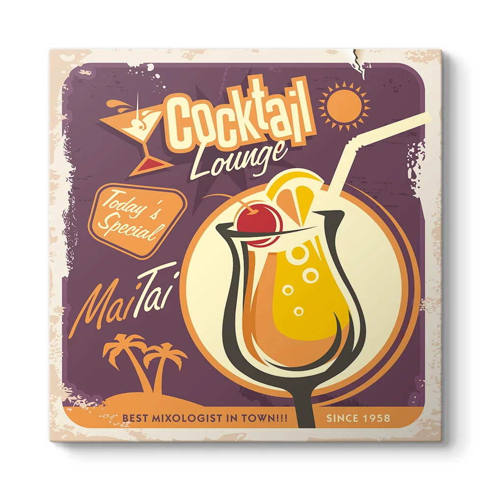 Mai Tai Cocktail Lounge Tablosu - Model 3